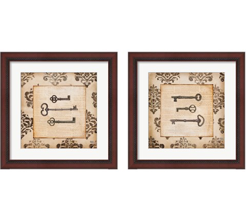 Vintage Keys 2 Piece Framed Art Print Set by Tiffany Hakimipour