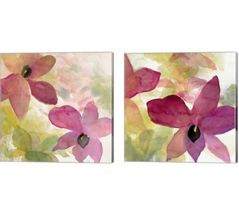Beautiful and Peace Orchid 2 Piece Canvas Print Set by Lanie Loreth