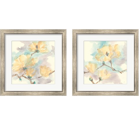 Magnolias in White 2 Piece Framed Art Print Set by Chris Paschke