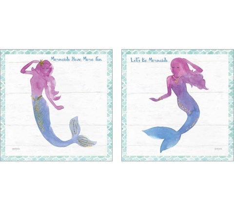 Mermaid Friends 2 Piece Art Print Set by Jenaya Jackson