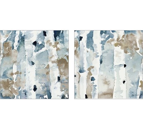 Blue Upon the Hill Square 2 Piece Art Print Set by Lanie Loreth