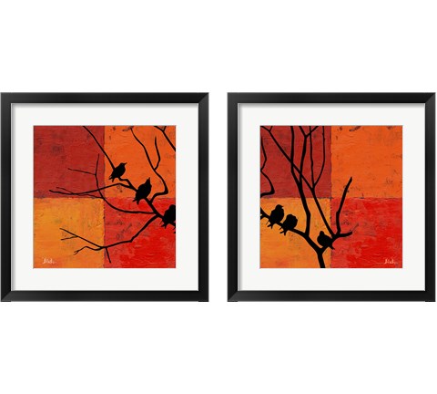 Three Birdies 2 Piece Framed Art Print Set by Patricia Pinto