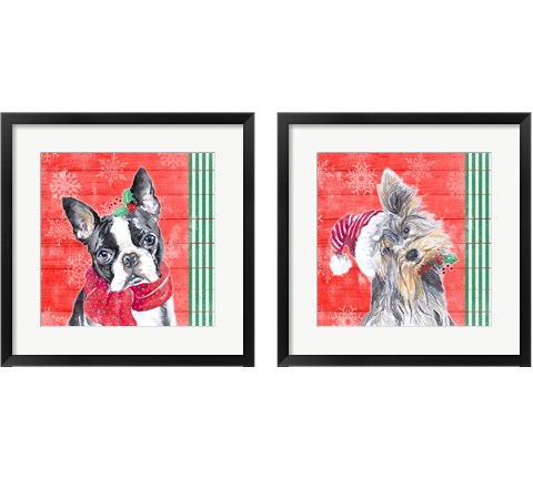 Holiday Puppy 2 Piece Framed Art Print Set by Patricia Pinto