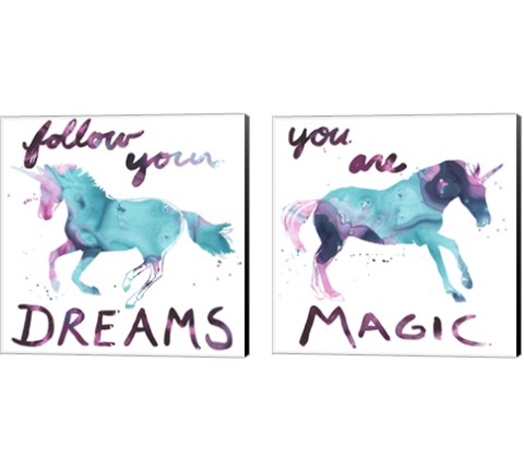 Magic Dreams 2 Piece Canvas Print Set by June Erica Vess