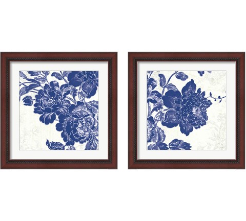 Toile Roses 2 Piece Framed Art Print Set by Sue Schlabach