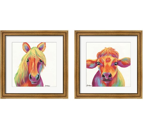 Cheery Animals 2 Piece Framed Art Print Set by Britt Hallowell