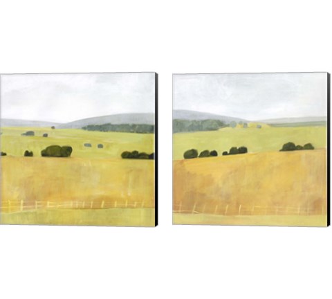 Soft Fieldscape 2 Piece Canvas Print Set by Victoria Borges