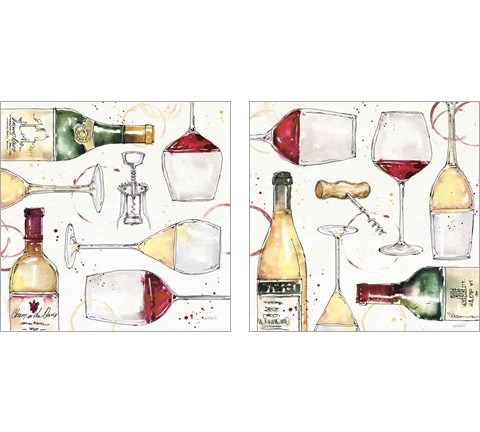 Oaked and Aged  2 Piece Art Print Set by Anne Tavoletti
