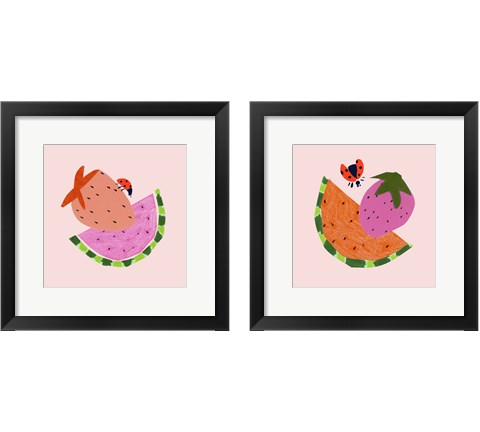 Strawberry Fields 2 Piece Framed Art Print Set by Blanckslate