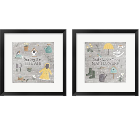 Smitten With Spring 2 Piece Framed Art Print Set by Laura Marshall