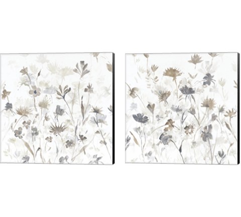 Garden Shadows on White 2 Piece Canvas Print Set by Avery Tillmon