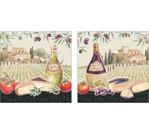 Tuscan Flavor 2 Piece Art Print Set by Daphne Brissonnet