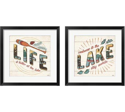 Vintage Lake 2 Piece Framed Art Print Set by Janelle Penner