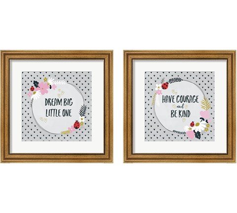 Lovebug  2 Piece Framed Art Print Set by Laura Marshall