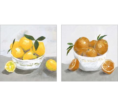 Oranges & Lemons 2 Piece Art Print Set by Isabelle Z