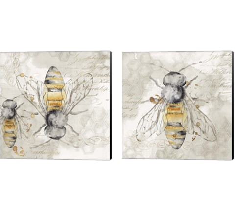 Queen Bee 2 Piece Canvas Print Set by Eva Watts