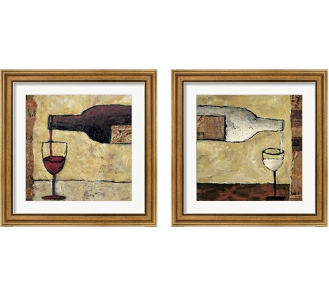Wine Pour 2 Piece Framed Art Print Set by Judi Bagnato