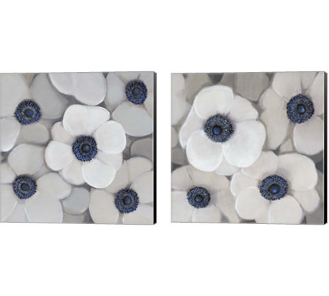 White Anemone 2 Piece Canvas Print Set by Timothy O'Toole