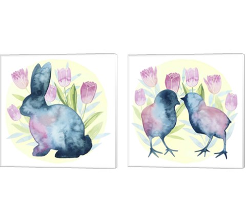 Tulip Easter 2 Piece Canvas Print Set by Grace Popp