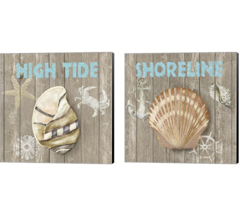 High Tide Shoreline 2 Piece Canvas Print Set by Jade Reynolds