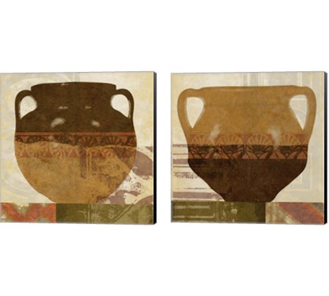 Ethnic Pot 2 Piece Canvas Print Set by Alonzo Saunders