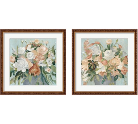 Soft Pastel Bouquet 2 Piece Framed Art Print Set by Emma Scarvey