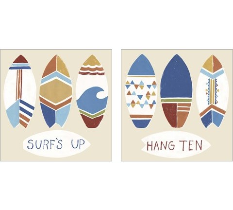 Surf's Up 2 Piece Art Print Set by June Erica Vess