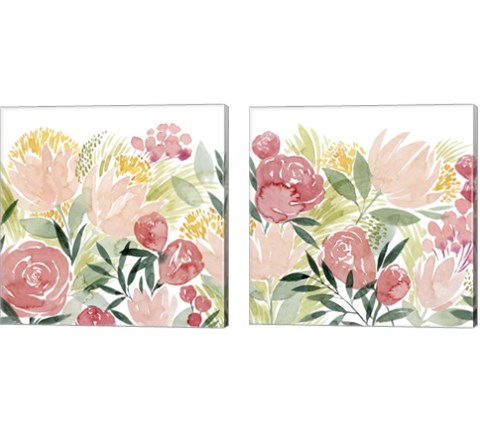 Sunkissed Posies 2 Piece Canvas Print Set by Grace Popp