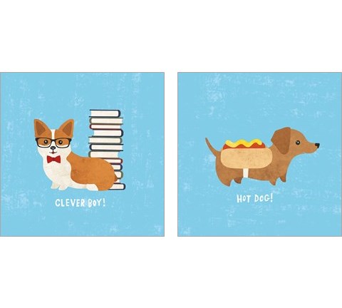 Good Dogs 2 Piece Art Print Set by Moira Hershey