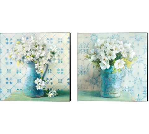 May Blossoms 2 Piece Canvas Print Set by Danhui Nai