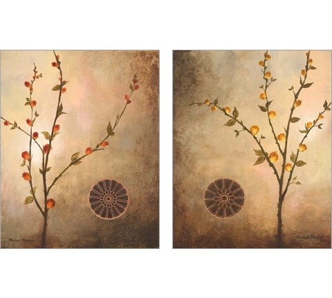 Fall Stems in the Light and Warmth 2 Piece Art Print Set by Michael Marcon