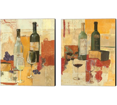 Contemporary Wine Tasting 2 Piece Canvas Print Set by Avery Tillmon