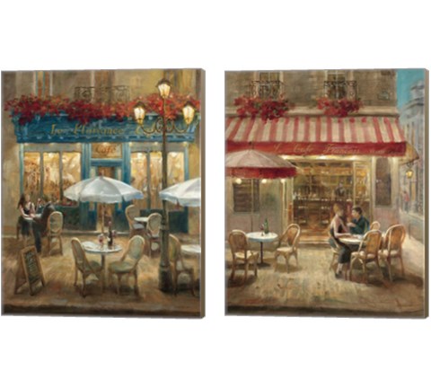 Paris Cafe 2 Piece Canvas Print Set by Danhui Nai