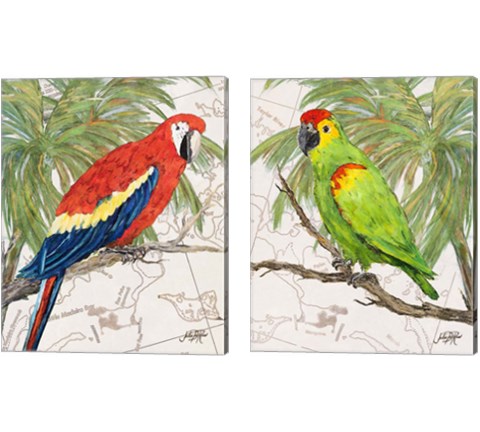 Another Bird in Paradise 2 Piece Canvas Print Set by Julie DeRice