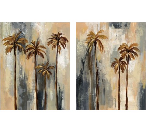 Palm Trees 2 Piece Art Print Set by Silvia Vassileva