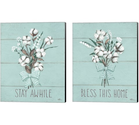 Blessed Mint 2 Piece Canvas Print Set by Janelle Penner