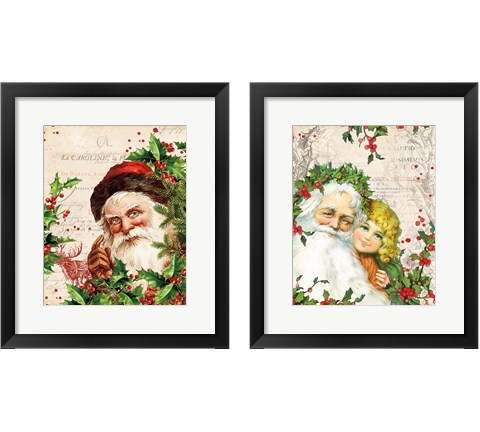 Vintage Holiday 2 Piece Framed Art Print Set by Katie Pertiet