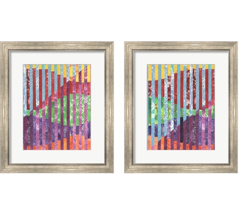 Quilted Monoprints 2 Piece Framed Art Print Set by Regina Moore