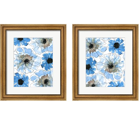 Water Blossoms 2 Piece Framed Art Print Set by Deborah Velasquez