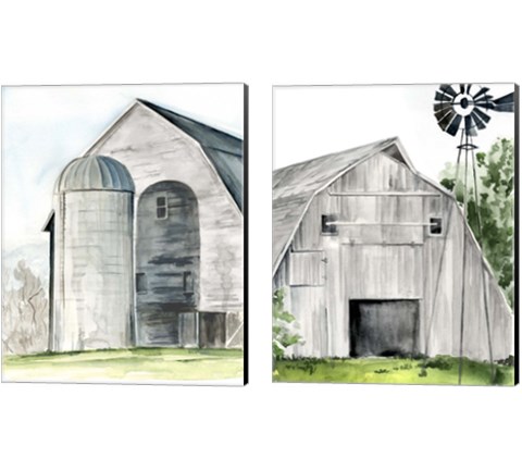 Weathered Barn 2 Piece Canvas Print Set by Jennifer Parker