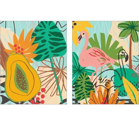 Graphic Jungle 2 Piece Art Print Set by June Erica Vess