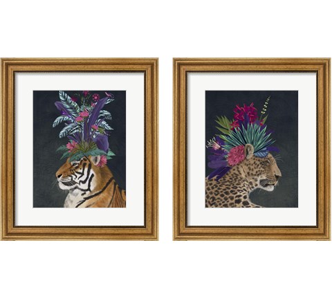 Hot House Animals 2 Piece Framed Art Print Set by Fab Funky