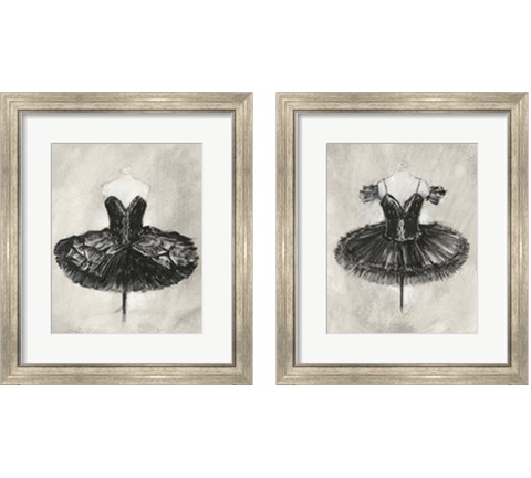 Black Ballet Dress 2 Piece Framed Art Print Set by Ethan Harper