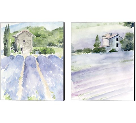 Lavender Fields 2 Piece Canvas Print Set by Jennifer Parker