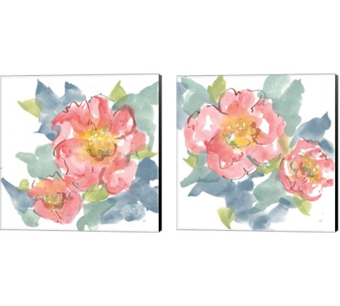 Peony in the Pink  2 Piece Canvas Print Set by Chris Paschke