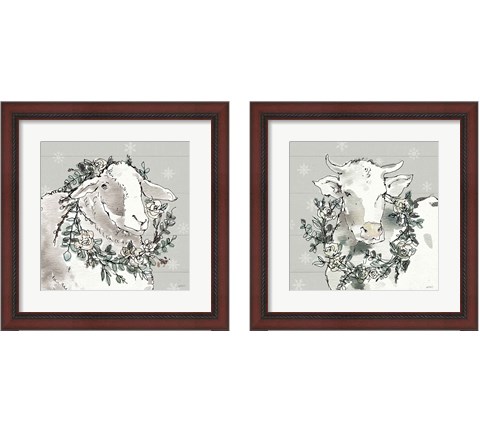 Modern Farmhouse Snowflakes 2 Piece Framed Art Print Set by Anne Tavoletti