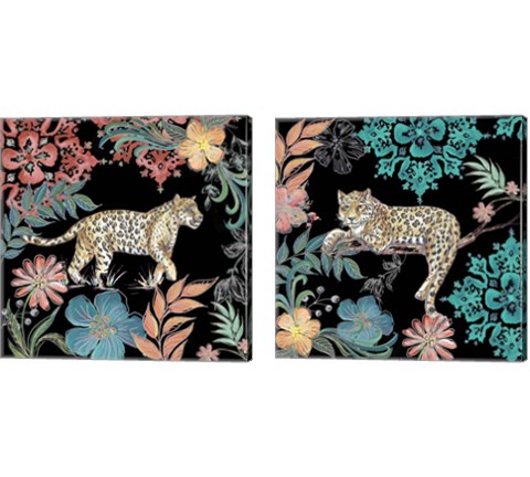Jungle Exotica Leopard 2 Piece Canvas Print Set by Tre Sorelle Studios
