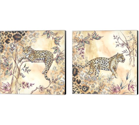 Leopard on Neutral 2 Piece Canvas Print Set by Tre Sorelle Studios