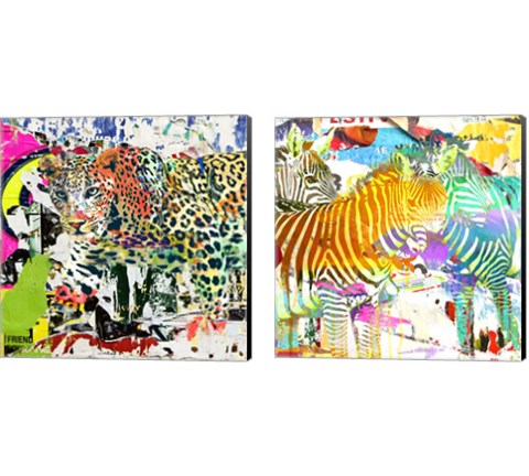 Camouflage  2 Piece Canvas Print Set by Eric Chestier