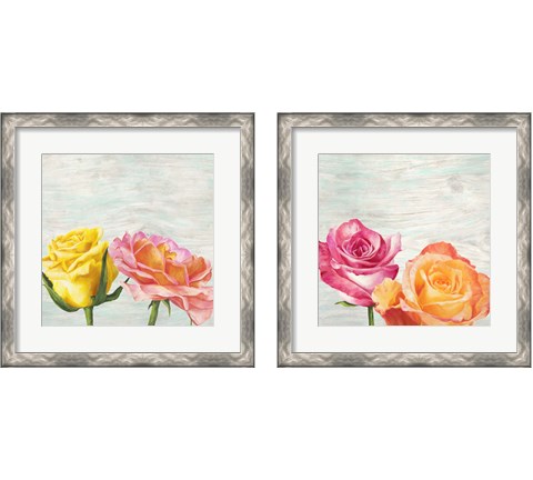 Funky Roses 2 Piece Framed Art Print Set by Jenny Thomlinson